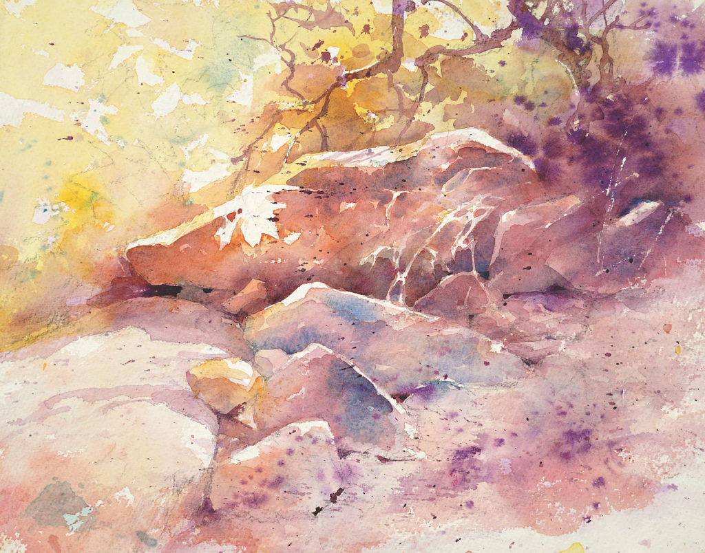 Painting Sedona Reds by Julie Gilbert Pollard | How to Paint Rocks in Watercolor